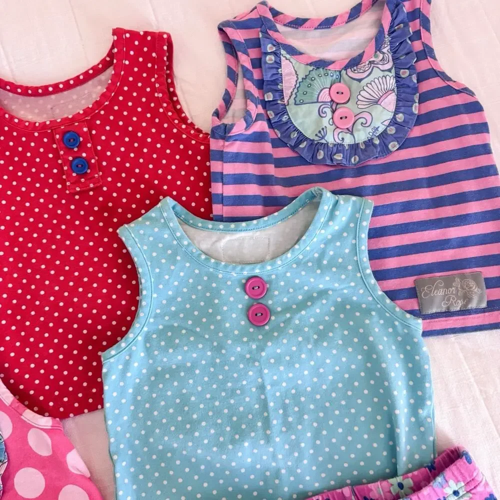 Eleanor Rose Bundle Toddler Girls 2T - 5‎ Tanks And 2 Shorts. Boutique.